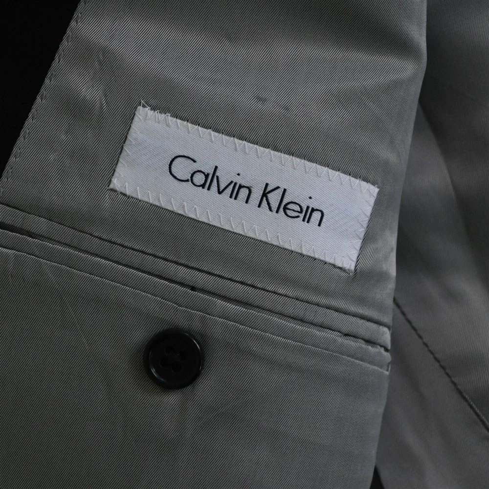 Calvin Klein 48L Black 100% Wool Mens‎ Tux Tuxedo Dinner Jacket